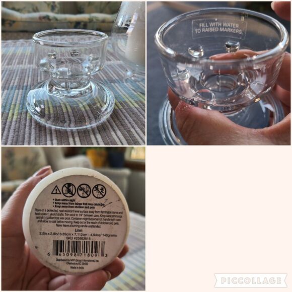 Vintage Avon President's Club 1996 Luminarc Glass Hurricane Lamp Sleigh Ride - Picture 10 of 10